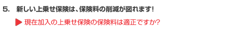 現在加入の上乗せ保険では、保険料削減は図れますか？